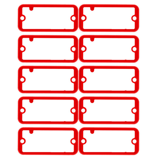 Hammond 1455CBRED-10 1455 Series Open Plastic Bezel, Red, 10-Pack, For 1455C Metal End Plate Enclosures.