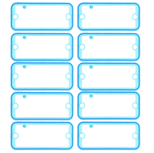 Hammond 1455CBTBU-10 1455 Series Open Plastic Bezel, Transparent Blue, 10-Pack, For 1455CBT Metal End Plate Enclosures.