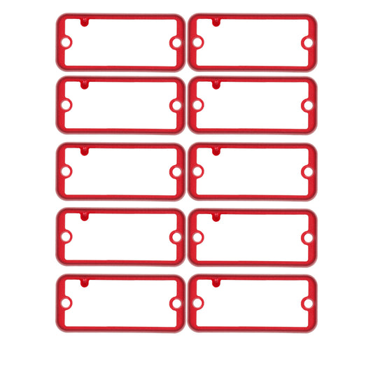 Hammond 1455CBTRD-10 1455 Series Open Plastic Bezel, Transparent Red, 10-Pack, For 1455C Metal End Plate Enclosures.