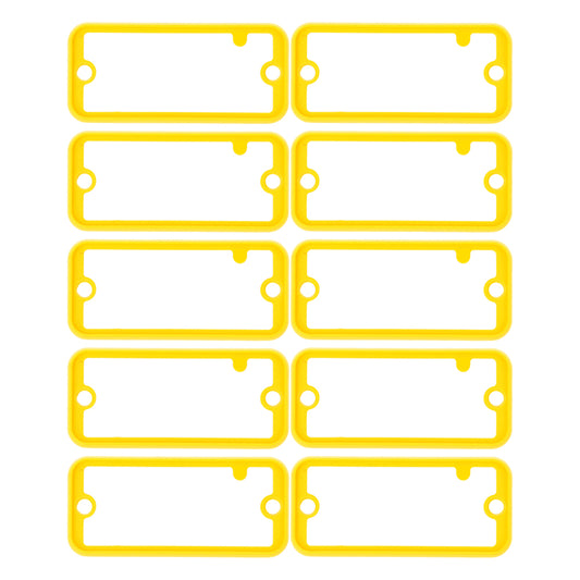 Hammond 1455CBY-10 1455 Series Open Plastic Bezel, Yellow, 10-Pack, For 1455C Metal End Plate Enclosures.