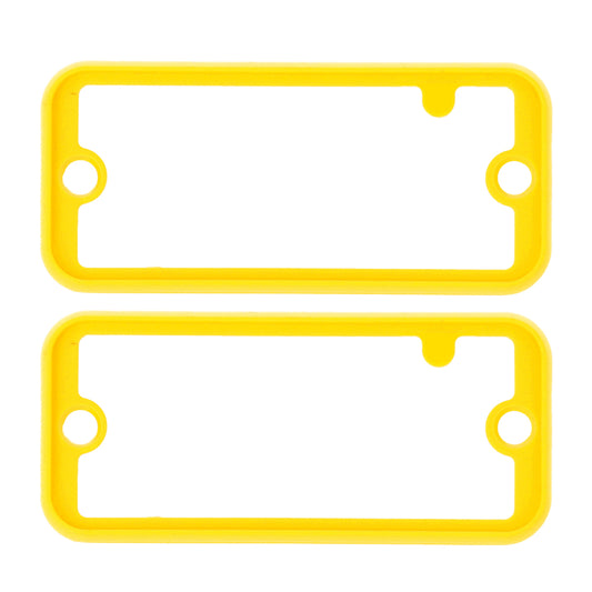 Hammond 1455CBY 1455 Series Open Plastic Bezel, Yellow, 2-Pack, For 1455C Metal End Plate Enclosures.