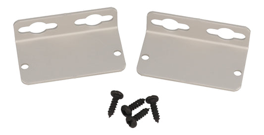 Hammond 1455CF 1455 Series Flanged End Panel Kit, Clear Anodized, Pair, Includes Black Pan Head Assembly Screws, For 1455C Enclosures.