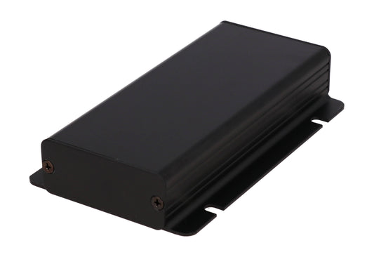 Hammond 1455CF1201BK Extruded Aluminum Enclosure, Black Integral Flanges 4.75" x 2.13" x 0.91"