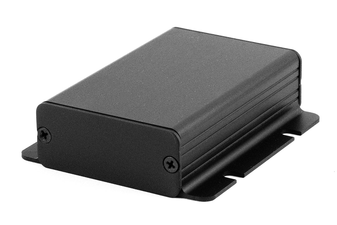 Hammond 1455CF801BK Extruded Aluminum Enclosure, Black Integral Flanges 3.15" x 2.13" x 0.91"