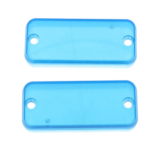 Hammond 1455CPLTBU 1455 Series Closed Plastic Bezel/End Cap, Transparent Blue, 2-Pack, For 1455C Enclosures.