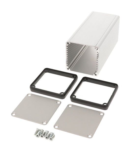Hammond 1455CS1201 Extruded Aluminum Enclosure with Metal End Panels, Clear Anodize 4.72" x 2.13" x 2.13"