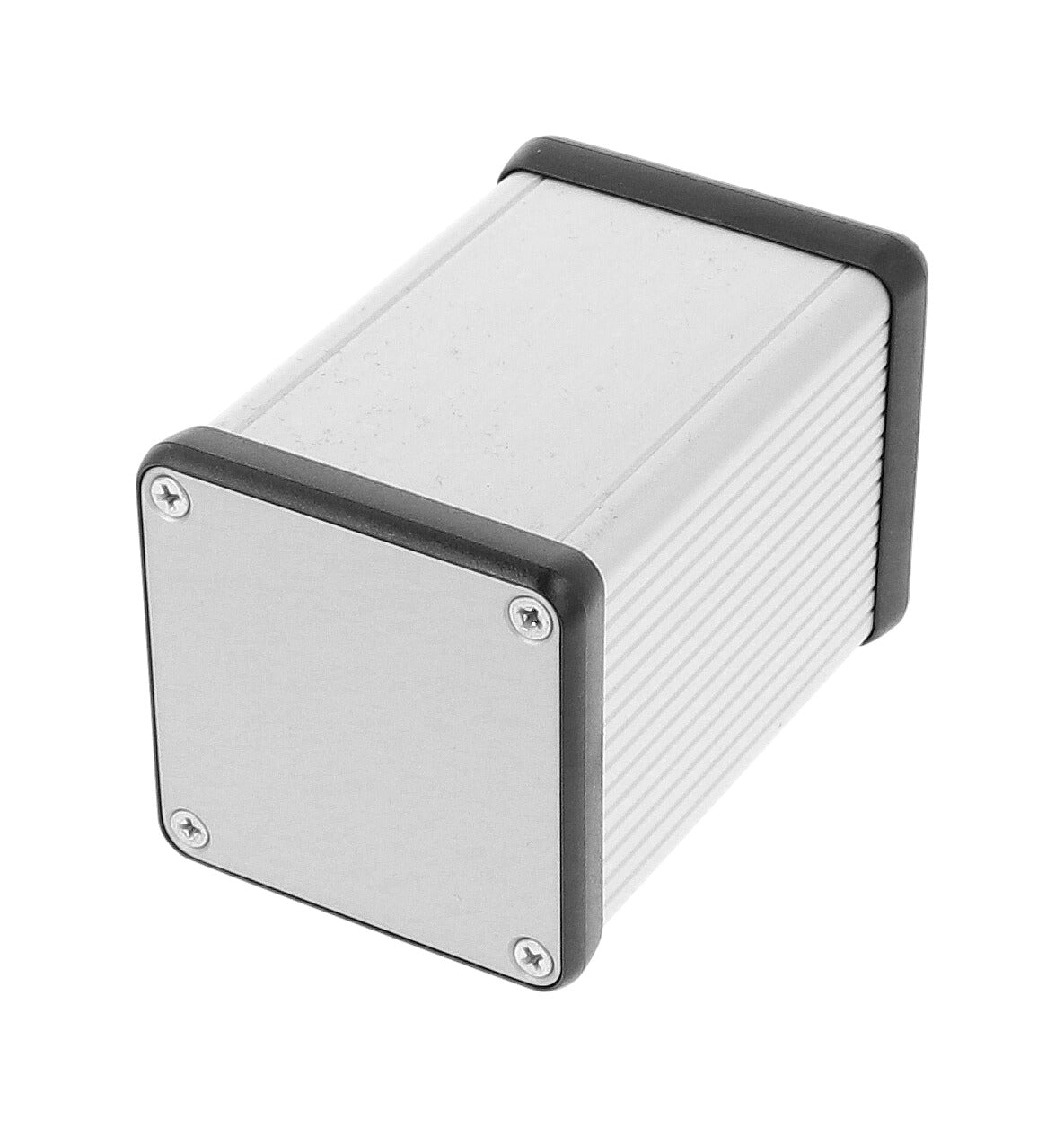 Hammond 1455CS801 Extruded Aluminum Enclosure with Metal End Panels, Clear Anodize 3.15" x 2.13" x 2.13"