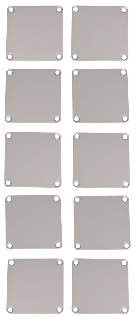Hammond 1455CSAL-10 1455 Series Replacement Aluminum End Panels, Clear Anodized, 10-Pack, For 1455CS Enclosures.