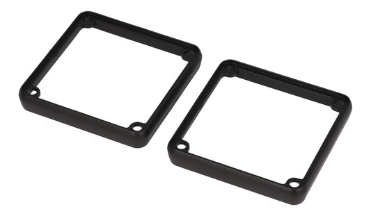 Hammond 1455CSBBK 1455 Series Open Plastic Bezel, Black, 2-Pack, For 1455CSB Metal End Plate Enclosures.