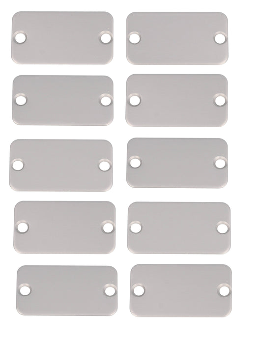 Hammond 1455DAL-10 1455 Series Replacement Aluminum End Panels, Clear Anodized, 10-Pack, For 1455D Enclosures.