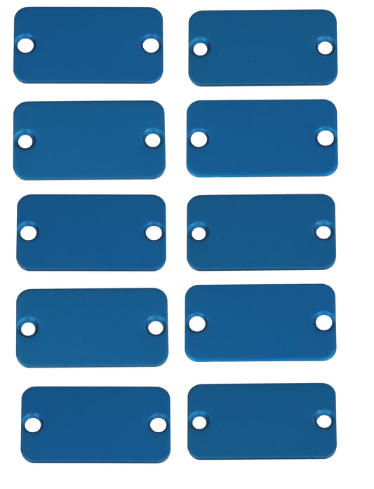 Hammond 1455DALBU-10 1455 Series Replacement Aluminum End Panels, Blue Anodized, 10-Pack, For 1455D Enclosures.