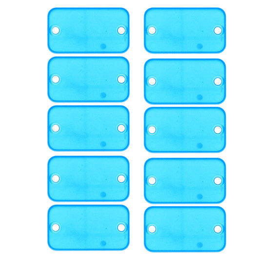 Hammond 1455DPLTBU-10 1455 Series Closed Plastic Bezel/End Cap, Transparent Blue, 10-Pack, For 1455D Enclosures.