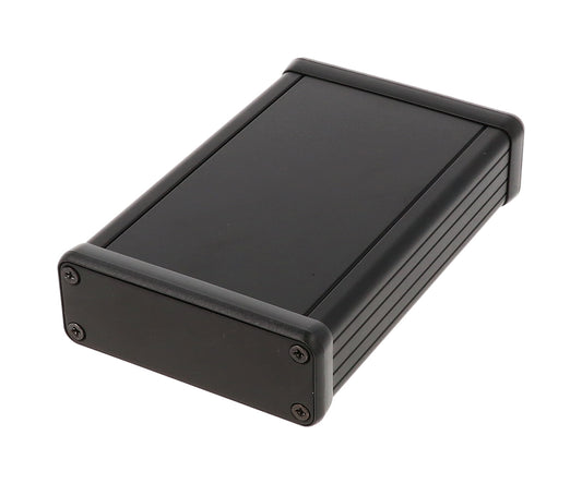 Hammond 1455J1201BK Extruded Aluminum Enclosure, Black (4.72" x 3.07" x 1.06")