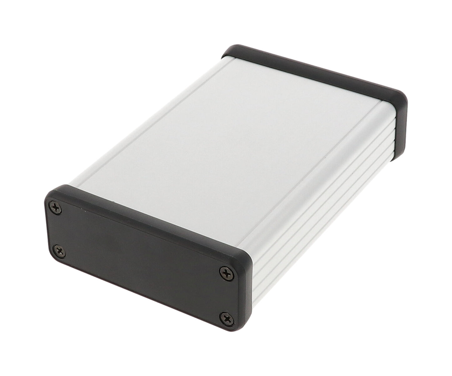Hammond 1455J1202 Extruded Aluminum Enclosure 4.72" x 3.07" x 1.06" with Plastic End Panels