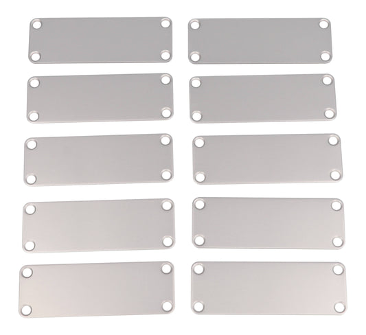 Hammond 1455JAL-10 1455 Series Replacement Aluminum End Panels, Clear Anodized, 10-Pack, For 1455J Enclosures.