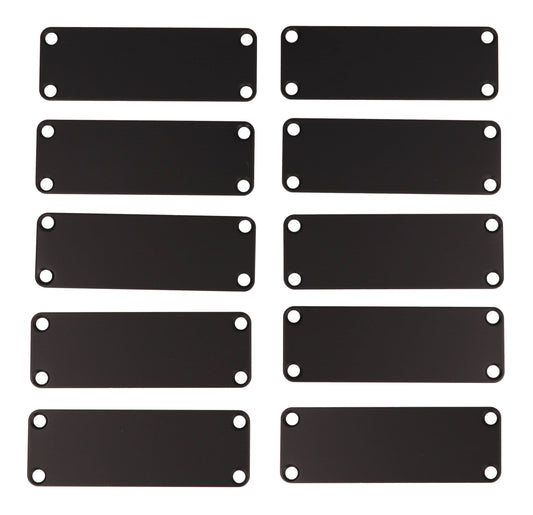 Hammond 1455JALBK-10 1455 Series Replacement Aluminum End Panels, Black Anodized, 10-Pack, For 1455J Enclosures.