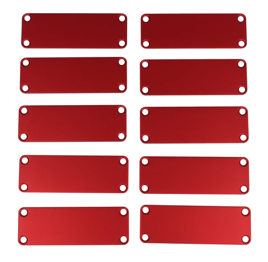 Hammond 1455JALRD-10 1455 Series Replacement Aluminum End Panels, Red Anodized, 10-Pack, For 1455J Enclosures.