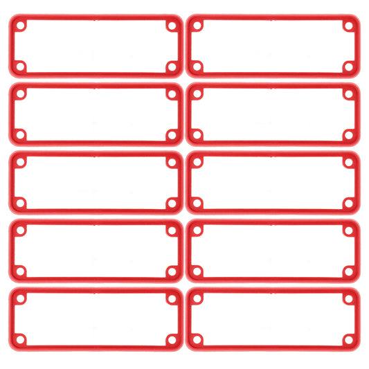 Hammond 1455JBRED-10 1455 Series Open Plastic Bezel, Red, 10-Pack, For 1455J Metal End Plate Enclosures.