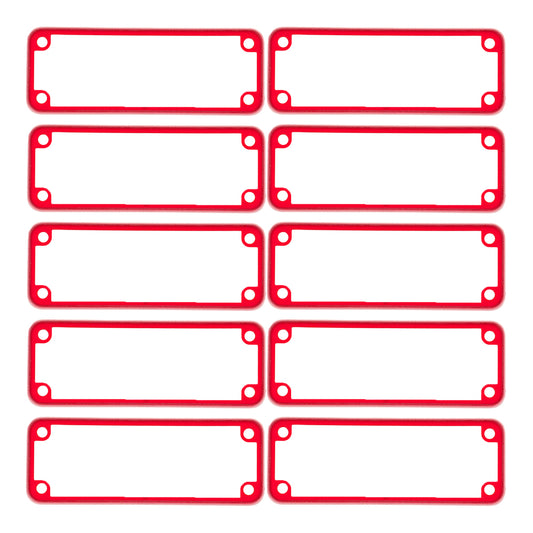 Hammond 1455JBTRD-10 1455 Series Open Plastic Bezel, Transparent Red, 10-Pack, For 1455J Metal End Plate Enclosures.