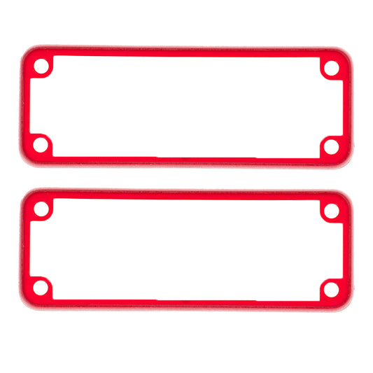 Hammond 1455JBTRD 1455 Series Open Plastic Bezel, Transparent Red, 2-Pack, For 1455J Metal End Plate Enclosures.