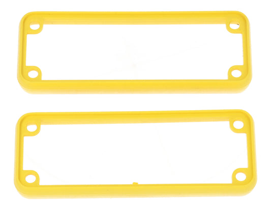 Hammond 1455JBY 1455 Series Open Plastic Bezel, Yellow, 2-Pack, For 1455J Metal End Plate Enclosures.
