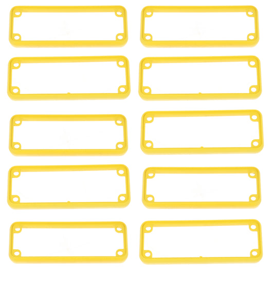 Hammond 1455JBY-10 1455 Series Open Plastic Bezel, Yellow, 10-Pack, For 1455J Metal End Plate Enclosures.