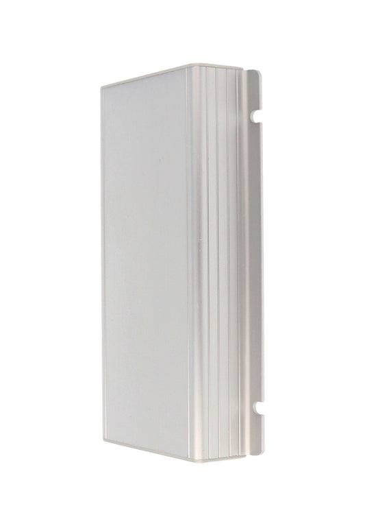 Hammond 1455JF1601 1455F Series Extruded Aluminum Enclosure with Integrated Flanges, Aluminum End Panels, 160 mm x 78 mm x 27 mm, Clear Anodized.