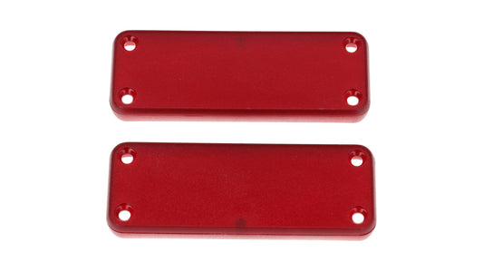 Hammond 1455JPLTRD 1455 Series Closed Plastic Bezel/End Cap, Transparent Red, 2-Pack, For 1455J Enclosures.