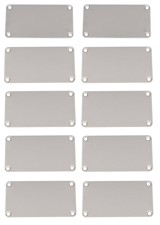Hammond 1455KAL-10 1455 Series Aluminum End Panels, Clear Anodized, 10-pack, For 1455K Series Metal End Plate Enclosures.