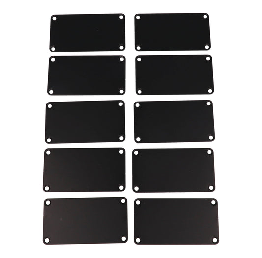 Hammond 1455KALBK-10 1455 Series Aluminum End Panels, Black Anodized, 10-pack, For 1455K Series Metal End Plate Enclosures.