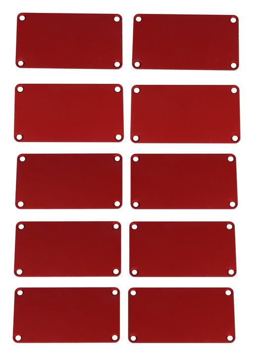 Hammond 1455KALRD-10 1455 Series Aluminum End Panels, Red Anodized, 10-pack, For 1455K Series Metal End Plate Enclosures.
