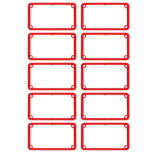 Hammond 1455KBRED-10 1455 Series Open Plastic Bezels, Red, 10-pack, For 1455K Series Metal End Plate Enclosures.