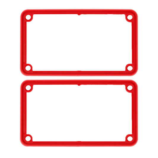 Hammond 1455KBRED 1455 Series Open Plastic Bezels, Red, 2-pack, For 1455K Series Metal End Plate Enclosures.