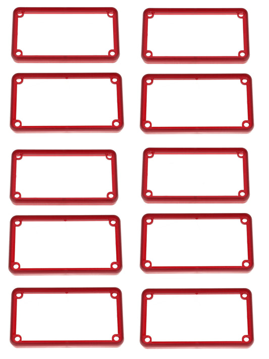 Hammond 1455KBTRD-10 1455 Series Open Plastic Bezels, Translucent Red, 10-pack, For 1455K Series Metal End Plate Enclosures.