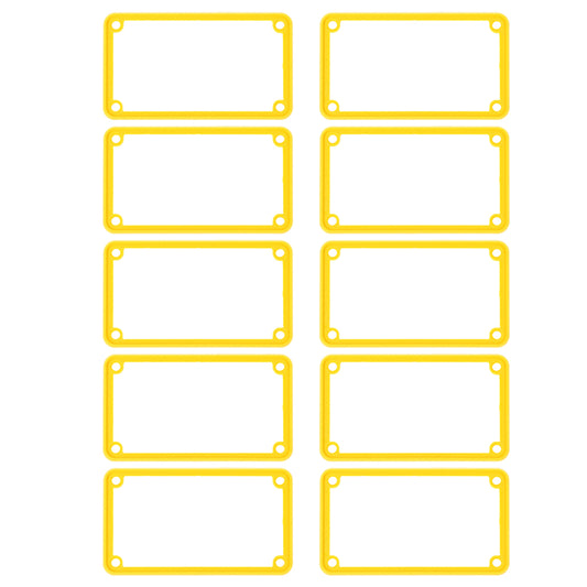 Hammond 1455KBY-10 1455 Series Open Plastic Bezels, Yellow, 10-pack, For 1455K Series Metal End Plate Enclosures.