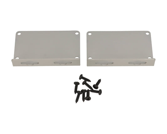 Hammond 1455KF 1455 Series Flanged Aluminum End Panel Kit, Clear Anodized, Pair, For 1455K Series Enclosures.