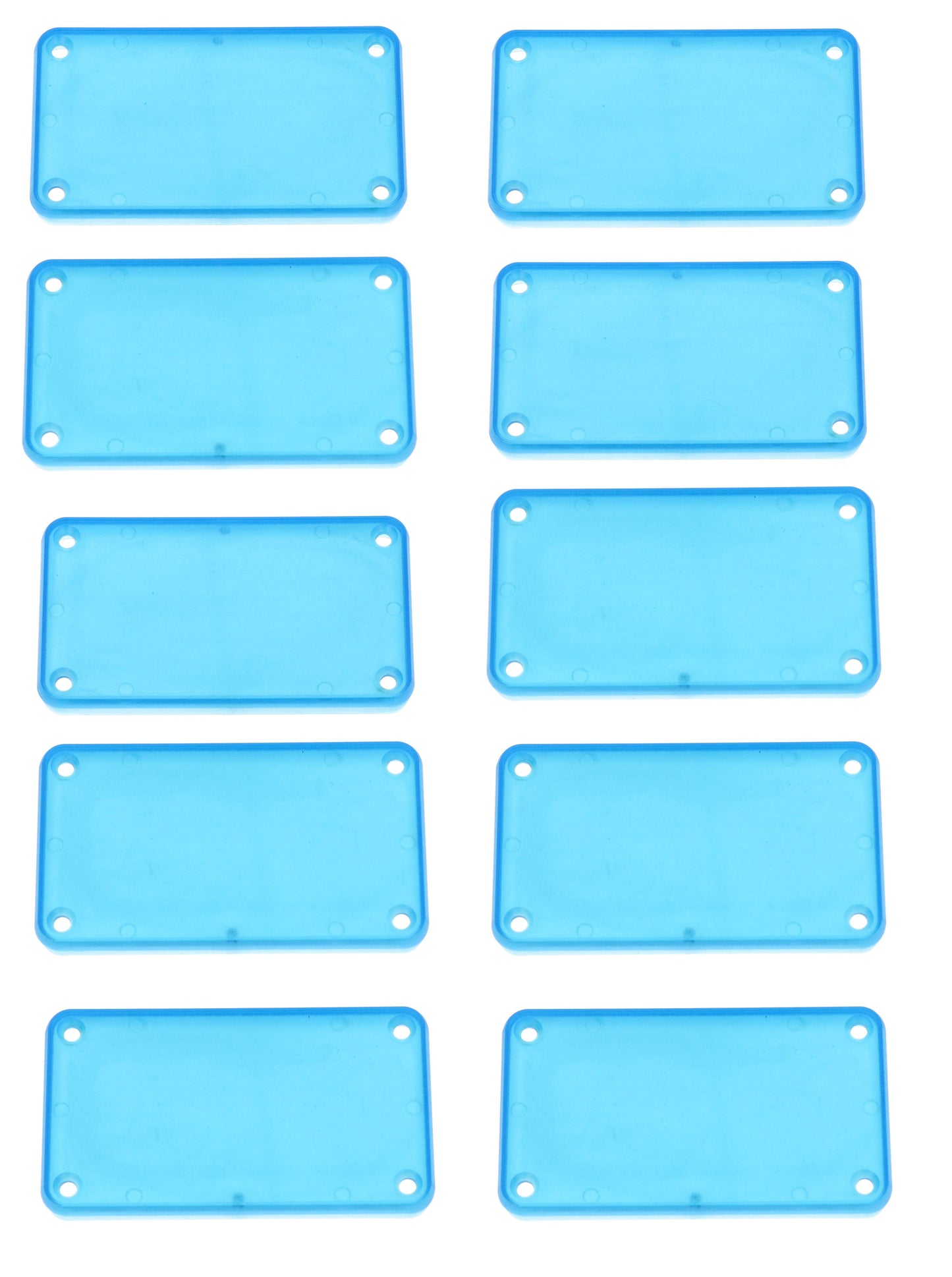 Hammond 1455KPLTBU-10 1455 Series Closed Plastic Bezels/End Caps, Translucent Blue, 10-pack, For 1455K Series Enclosures.