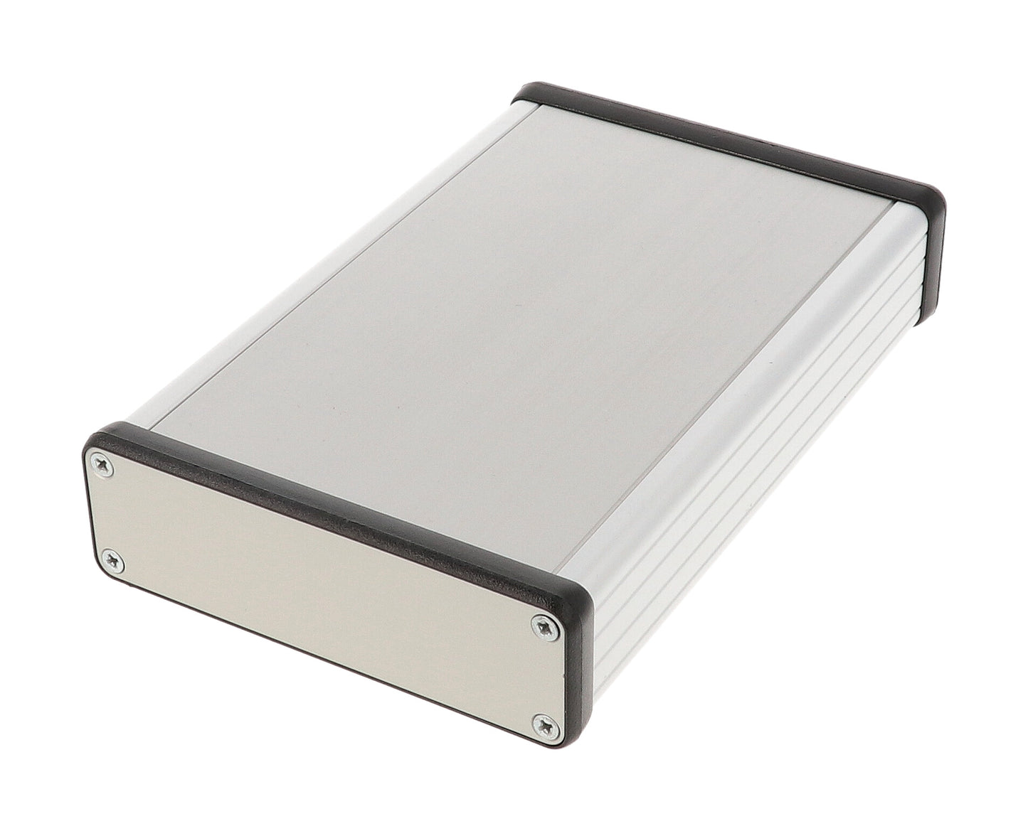 Hammond 1455L1601 Extruded Aluminum Enclosure 6.3" x 4.06" x 1.22" with Metal End Panels
