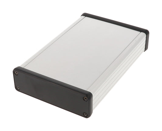 Hammond 1455L1602 Extruded Aluminum Enclosure with Plastic End Panels 6.3" x 4.06" x 1.22"