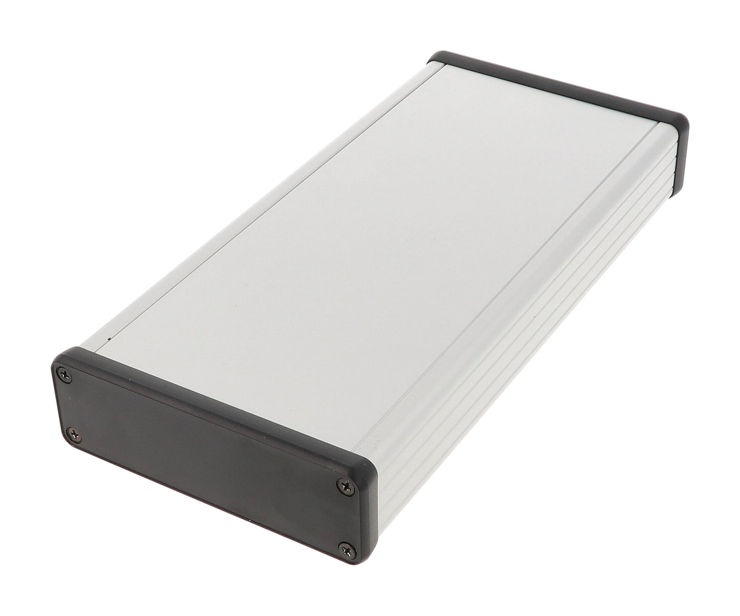 Hammond 1455L2202 Extruded Aluminum Enclosure with Plastic End Panels 8.66" x 4.06" x 1.22"