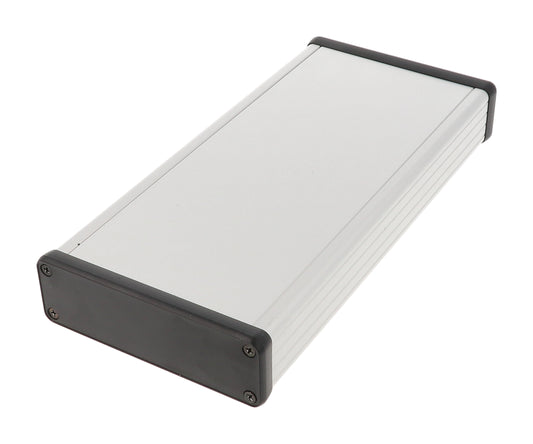 Hammond 1455L2202 Extruded Aluminum Enclosure with Plastic End Panels 8.66" x 4.06" x 1.22"