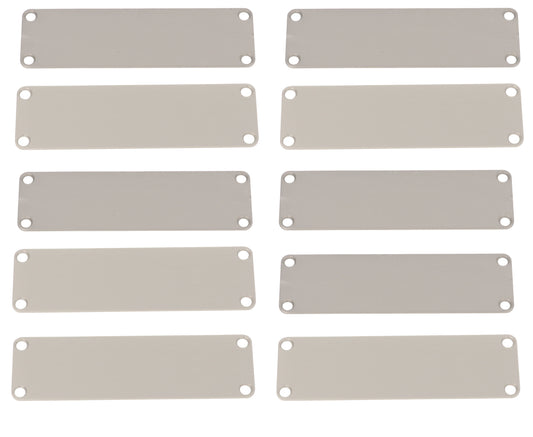 Hammond 1455LAL-10 1455 Series Aluminum End Panels, Clear Anodized, 10-pack, For 1455L Series Metal End Plate Enclosures.