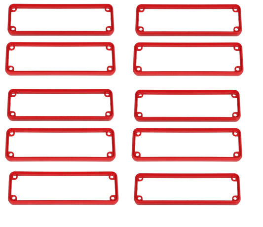 Hammond 1455LBRED-10 1455 Series Open Plastic Bezels, Red, 10-pack, For 1455L Series Metal End Plate Enclosures.