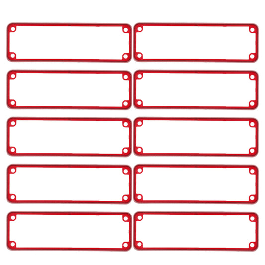 Hammond 1455LBTRD-10 1455 Series Open Plastic Bezels, Translucent Red, 10-pack, For 1455L Series Metal End Plate Enclosures.