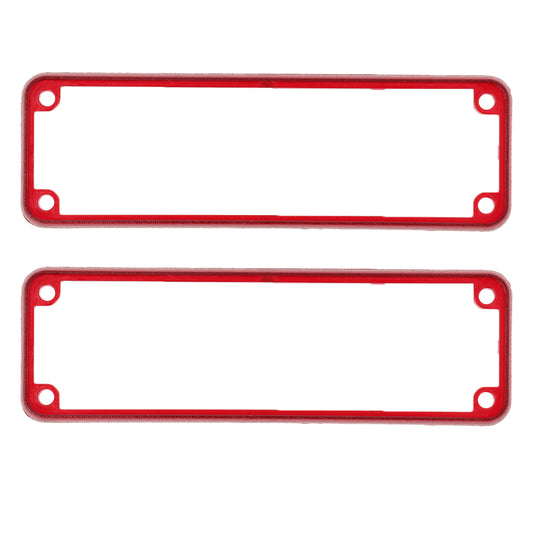 Hammond 1455LBTRD 1455 Series Open Plastic Bezels, Translucent Red, 2-pack, For 1455L Series Metal End Plate Enclosures.
