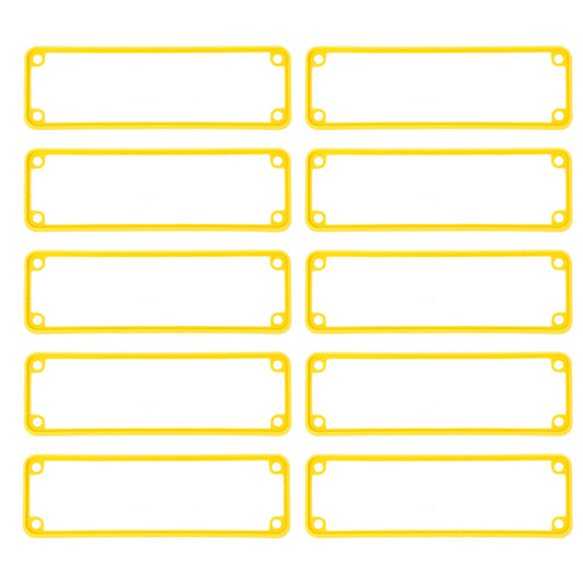 Hammond 1455LBY-10 1455 Series Open Plastic Bezels, Yellow, 10-pack, For 1455L Series Metal End Plate Enclosures.