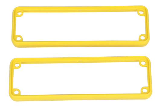 Hammond 1455LBY 1455 Series Open Plastic Bezels, Yellow, 2-pack, For 1455L Series Metal End Plate Enclosures.