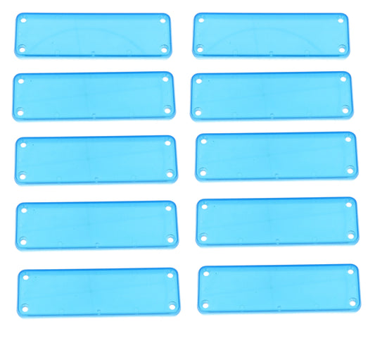 Hammond 1455LPLTBU-10 1455 Series Closed Plastic Bezels/End Caps, Translucent Blue, 10-pack, For 1455L Series Enclosures.