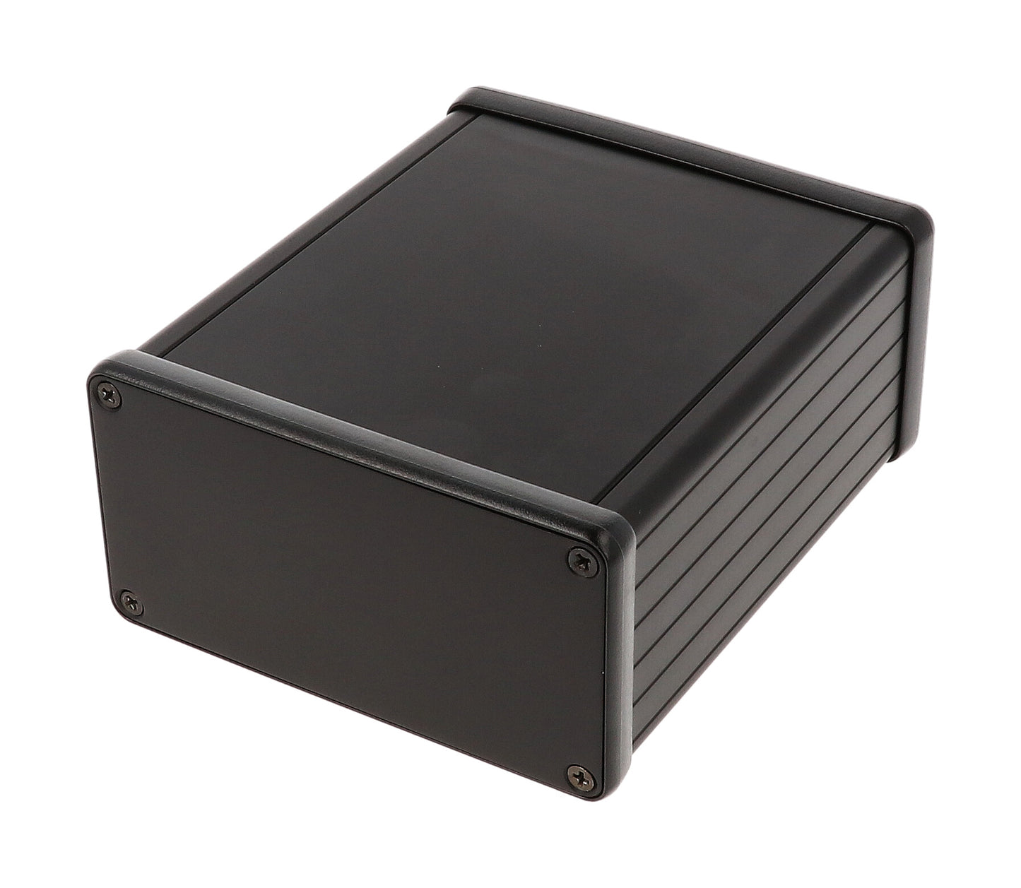 Hammond 1455N1201BK Extruded Aluminum Enclosure, Black (4.72" x 4.06" x 2.09")