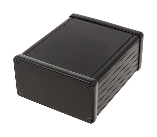 Hammond 1455N1201BK Extruded Aluminum Enclosure, Black (4.72" x 4.06" x 2.09")